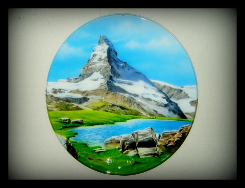 Matterhorn,Berge,Schweiz,Airbrush,